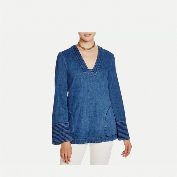 FREE PEOPLE Dreaming of Denim TUNIC DRESS Legging - Picture 2 of 5